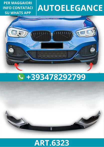 6323⭐Splitter adatto per BMW Serie 1 F20 F21 LCI con pacchetto M-Tech 15-19⭐