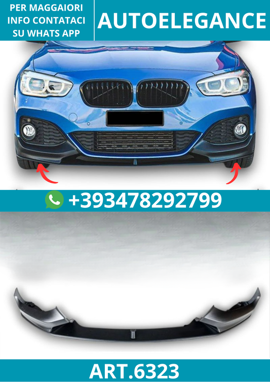 6323⭐Splitter adatto per BMW Serie 1 F20 F21 LCI con pacchetto M-Tech 15-19⭐