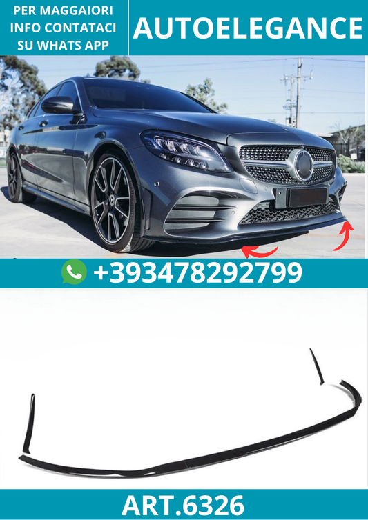 6326⭐Splitter adatto per Mercedes W205 AMG-Line Facelift 2018-2021⭐
