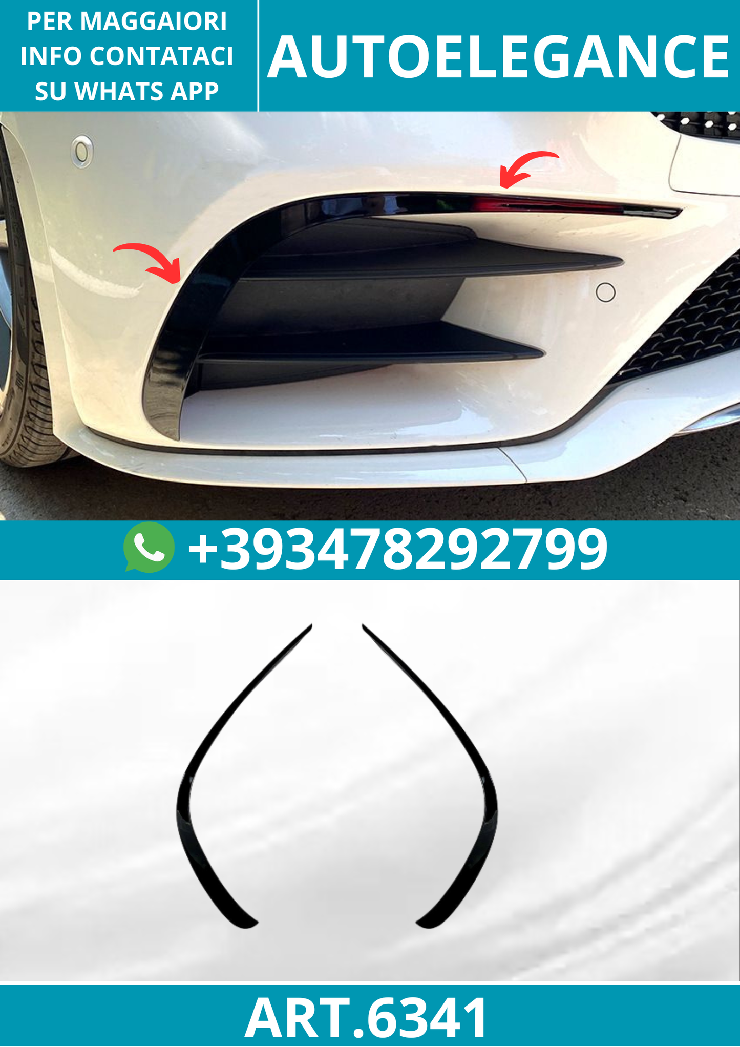 6341⭐SPOILER AERODINAMIC ADATTO PER MERCEDES C257 X257 CLS AMG LINE pre-flift ⭐