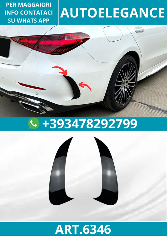 6346⭐FLICS AERO FLAPS NERI ADATTABILI A MERCEDES W206 CLASSE C⭐