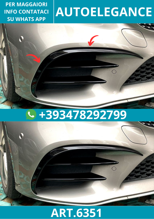 6351⭐ALETTONI AERODINAMICI ADATTO PER MERCEDES W205 CLASSE C AMG LINE (FLIFT) ⭐