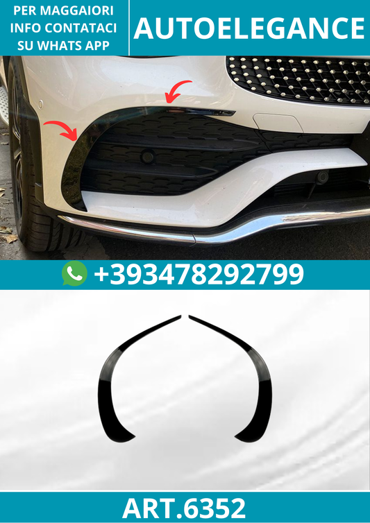 6355⭐AERO FLAPS +PINNE ADATTO PER MERCEDES X253 C253 GLC AMG LINE (FLIFT)⭐
