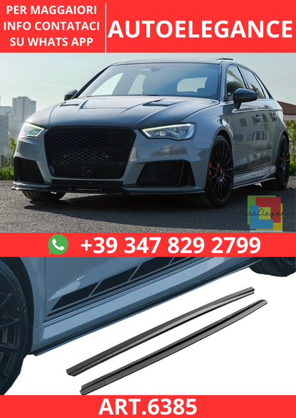 🔥ART.6385 MINIGONNE LATERALE PER AUDI RS3 8V SPORTBACK FACELIFT 2015–2020🔥