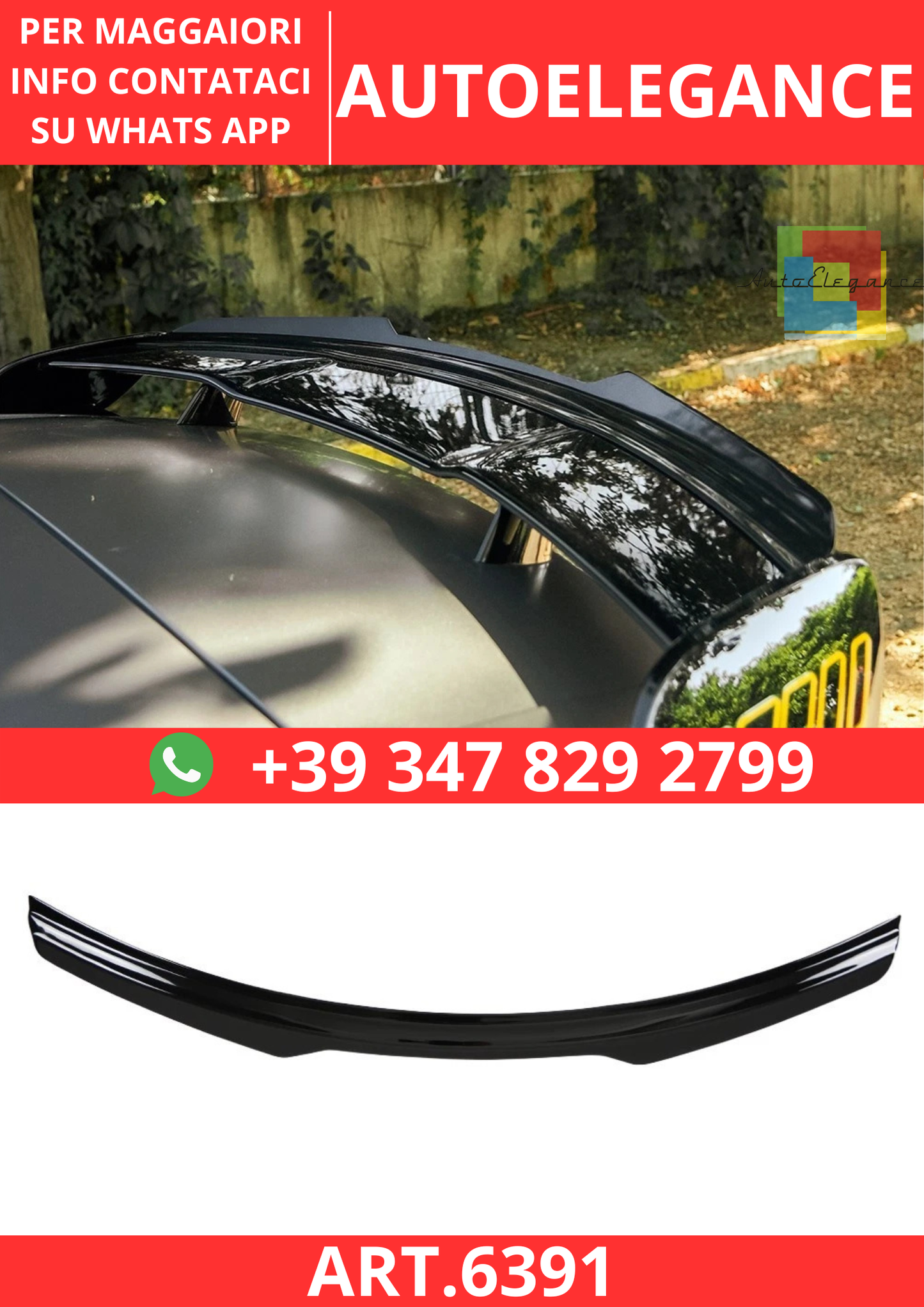 🔥ART.6391 SPOILER POSTERIORE PER MERCEDES CLASSE A A45 S W177 DAL 2019🔥