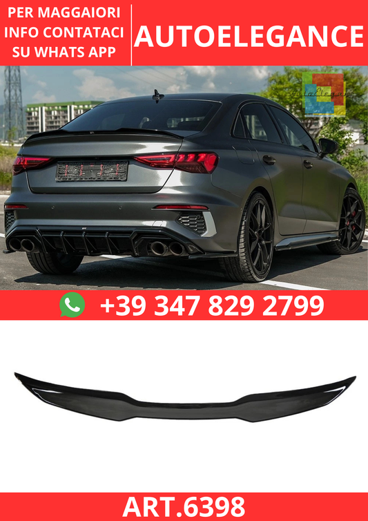 🔥ART.6398 SPOILER POSTERIORE PER AUDI A3/S3/RS3 8Y BERLINA 2020–2024🔥