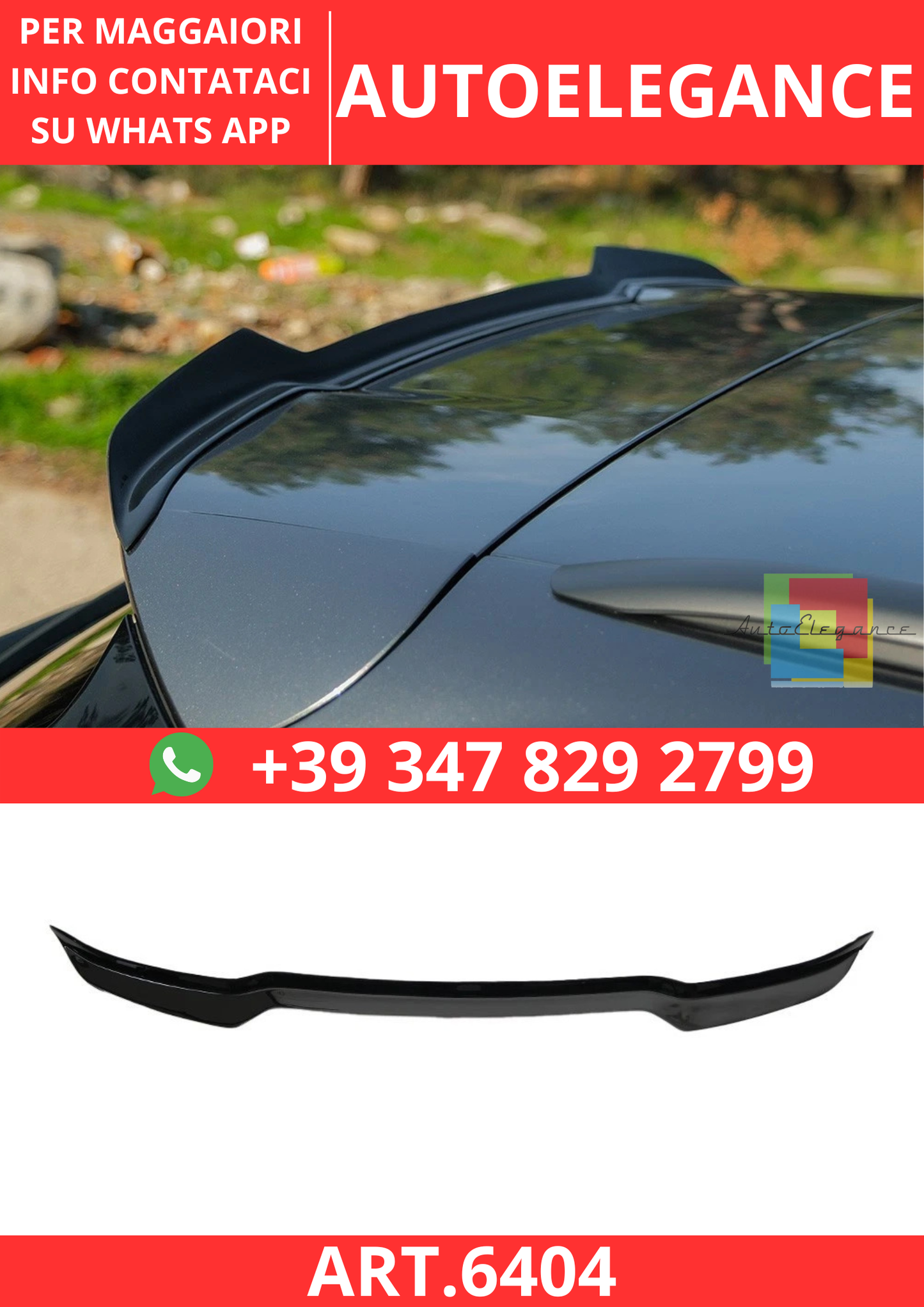 🔥ART.6404 SPOILER POSTERIORE PER AUDI Q5 S-LINE SUV MK2 2020–2024🔥
