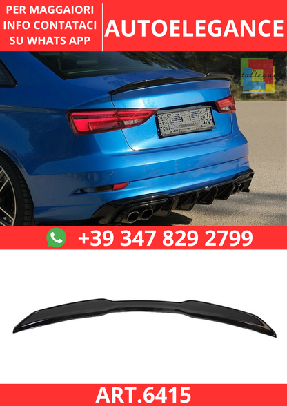 🔥ART.6415 SPOILER POSTERIORE COMPATIBILE CON AUDI A3/S3/RS3 BERLINA 8V 13–20🔥