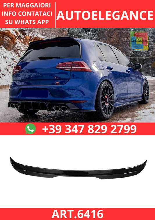 🔥ART.6416 SPOILER POSTERIORE PER VW GOLF MK7/MK7.5 GTI/R/R-LINE 2013–2016🔥