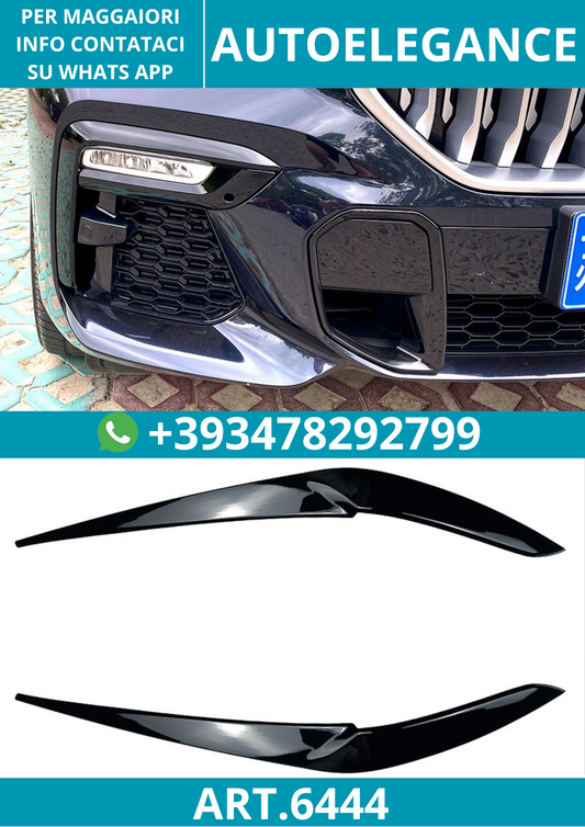 6444⭐Coprifari anti-malocchio nero lucido per BMW X5 G05 e X6 G06⭐