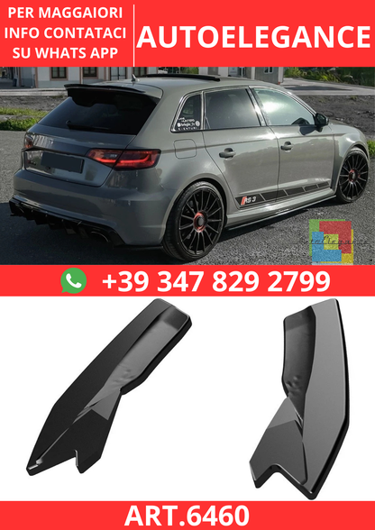 🔥ART.6460 SPLITTER POSTERIORE ADATTO PER AUDI RS3 8V SPORTBACK 2015–2016 V2🔥