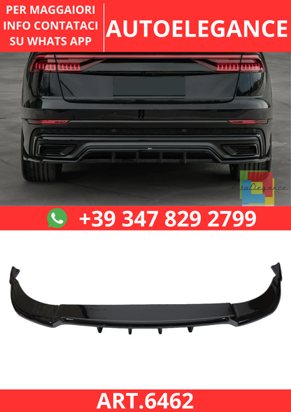 🔥ART.6462 SPLITTER POSTERIORE ADATTO PER AUDI Q8 S-LINE MK1 2018–2023🔥