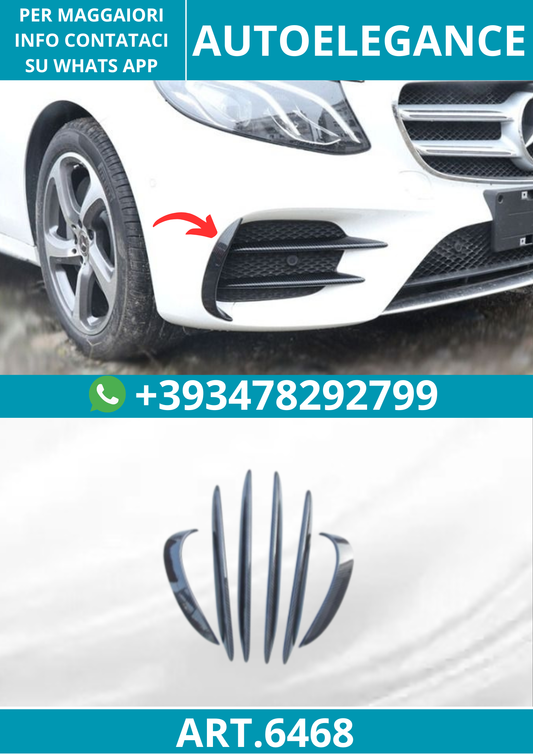 6468⭐AERO FLAPS+PINNE ADATTO PER MERCEDES W213 A238 CLASSE E AMG (PRE-FLIFT)⭐
