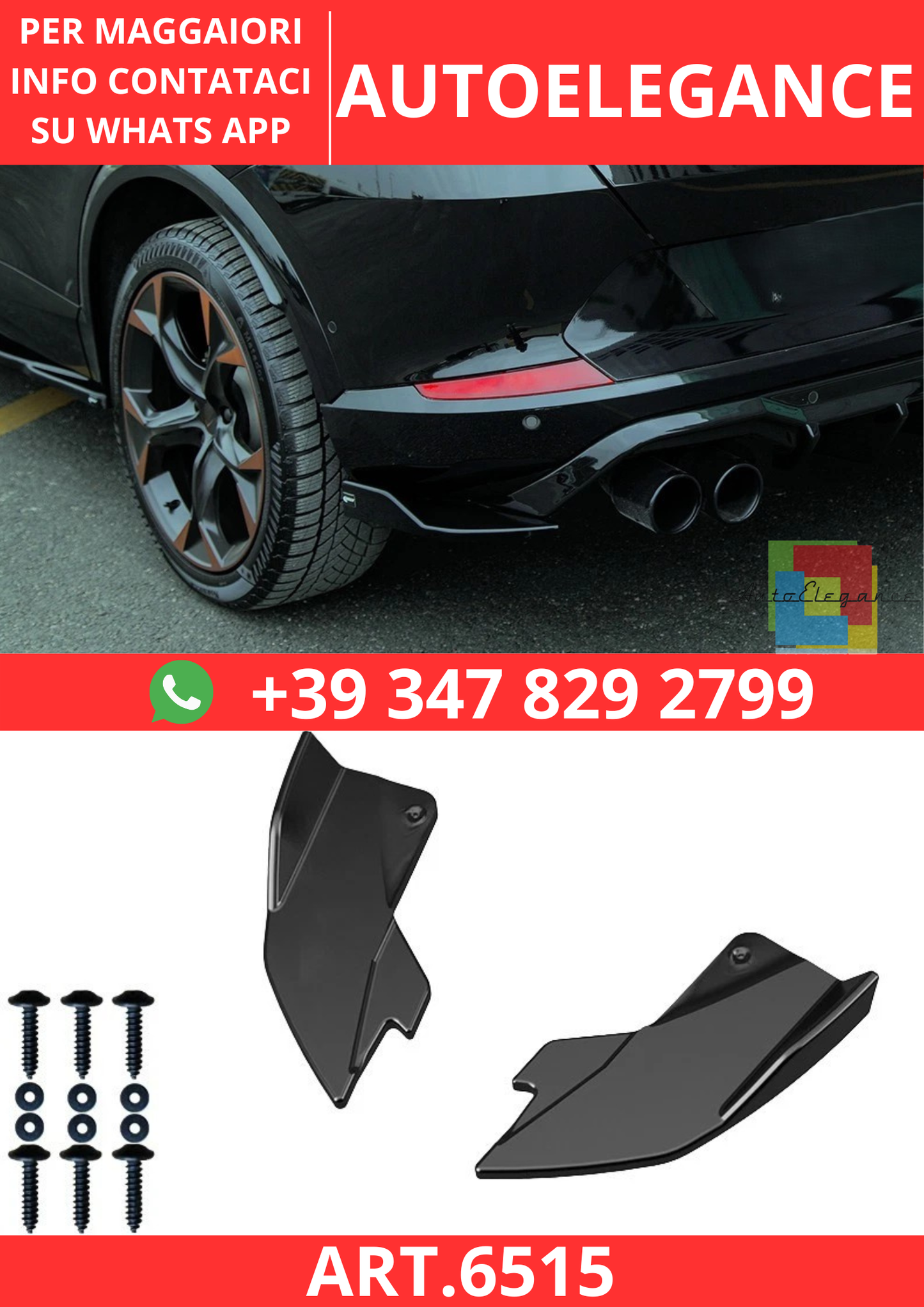 🔥ART.6515 SPLITTER POSTERIORE ADATTO PER CUPRA FORMENTOR DAL 2020 IN POI🔥