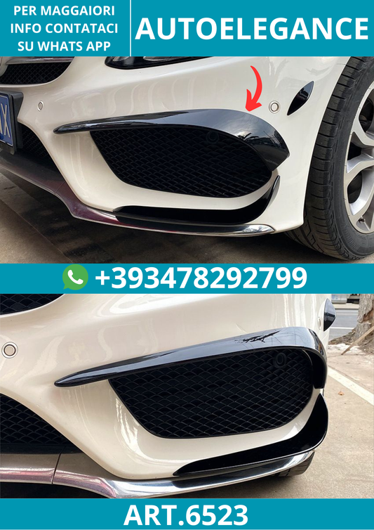 6523⭐AERO FLAPS ADATTO PER MERCEDES W205 CLASSE C AMG LINE (VOR FACELIFT)⭐