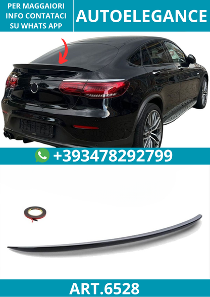 6528⭐SPOILER POSTERIORE NERO LUCIDO adatto per Mercedes C253 GLC Coupé⭐