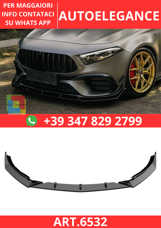 🔥ART.6532 SPOILER ANTERIORE ADATTO PER MERCEDES CLASSE A A45 S W177 DAL 2019🔥