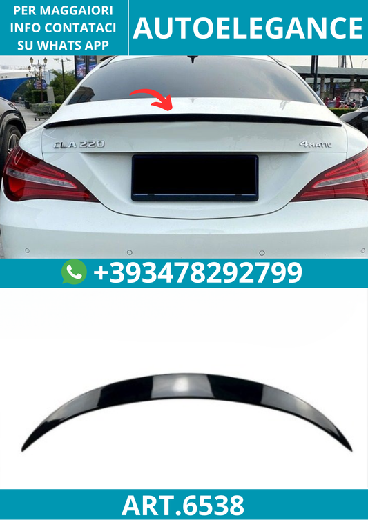 6538 ⭐SPOILER NERO LUCIDO Adatto per Mercedes C117 classe CLA⭐