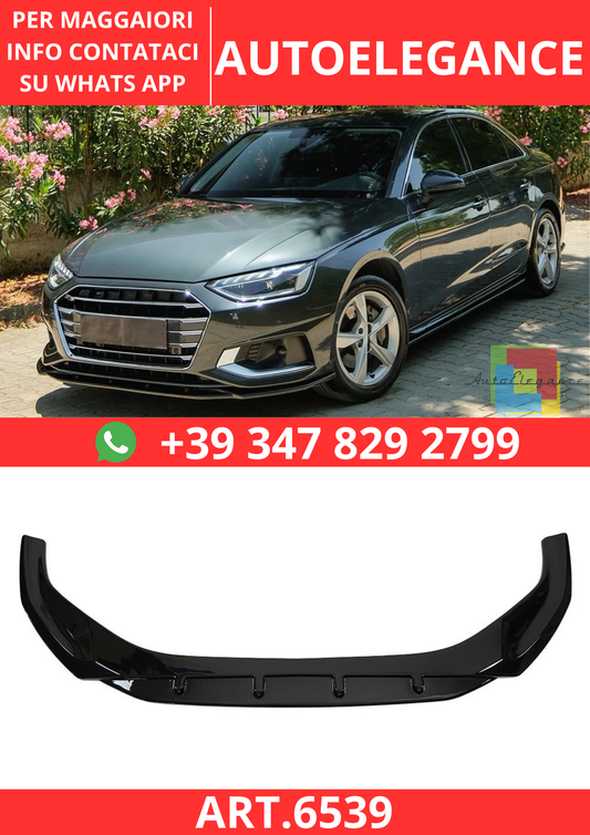 🔥ART.6539 SPOILER ANTERIORE COMPATIBILE CON AUDI A4 B9 FACELIFT 2019–2024🔥