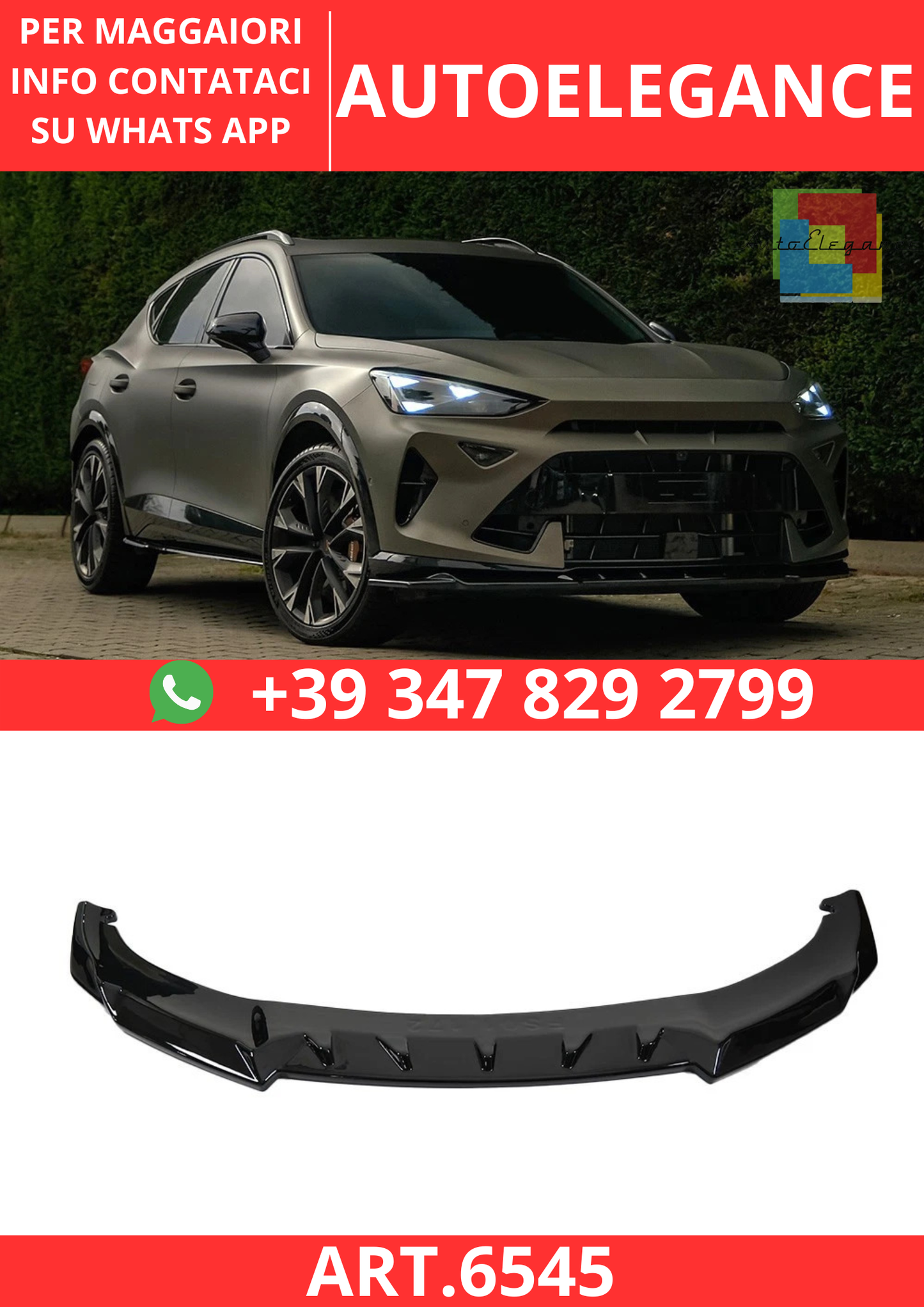 🔥ART.6545 SPOILER ADATTO PER CUPRA FORMENTOR MK1 FACELIFT DAL 2024🔥