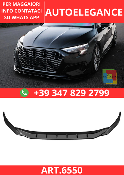 🔥ART.6550 SPOILER ANTERIORE ADATTO PER AUDI A3 8Y BERLINA/SPORTBACK 2020–2024🔥