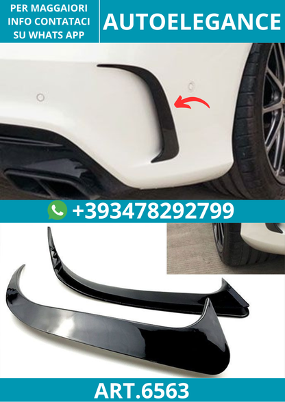 6563⭐FLICS AERO FLAPS NERI ADATTABILI A MERCEDES C117 CLA⭐