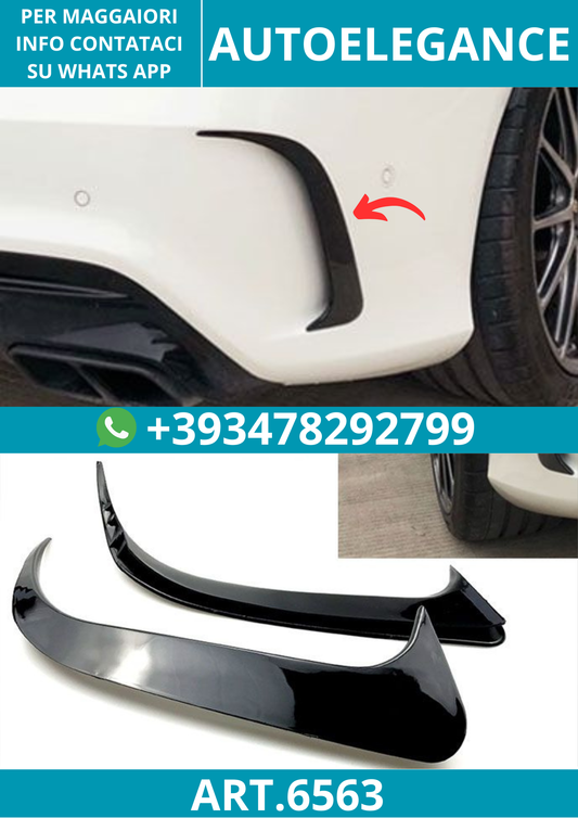 6563⭐FLICS AERO FLAPS NERI ADATTABILI A MERCEDES C117 CLA⭐