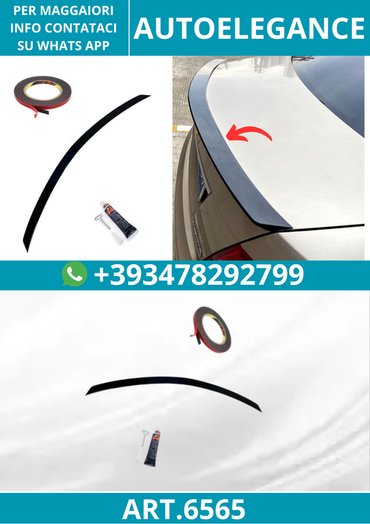 6565⭐SPOILER POSTERIORE NERO LUCIDO adatto per Mercedes W204 Classe C⭐