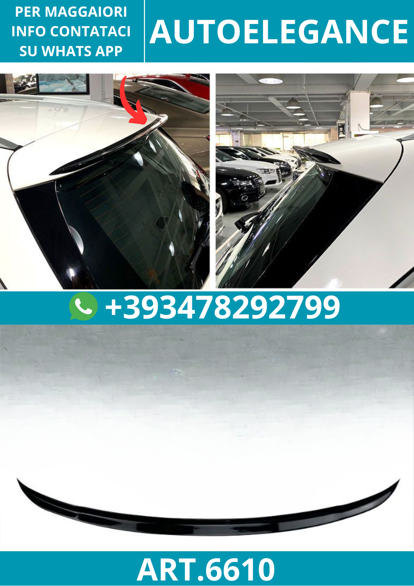SPOILER SUL TETTO adatto per Mercedes S205 Classe C