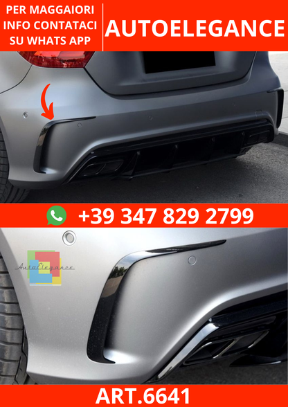 6641 ⭐AERO FLAPS NERI posteriori adatti per Mercedes W176 Classe A⭐