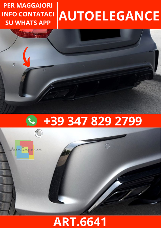 6641 ⭐AERO FLAPS NERI posteriori adatti per Mercedes W176 Classe A⭐