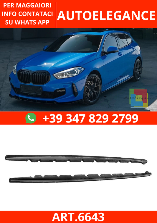 🔥ART.6643 MINIGONNE LATERALE COMPATIBILE CON BMW SERIE 1 F40 M-PACK DAL 2019🔥