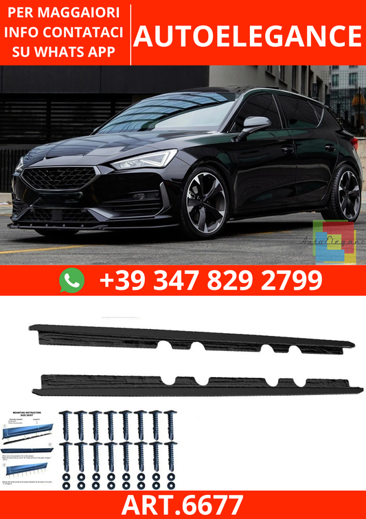 🔥ART.6677 MINIGONNE LATERALI COMPATIBILI CON CUPRA / SEAT LEON DAL 2020🔥
