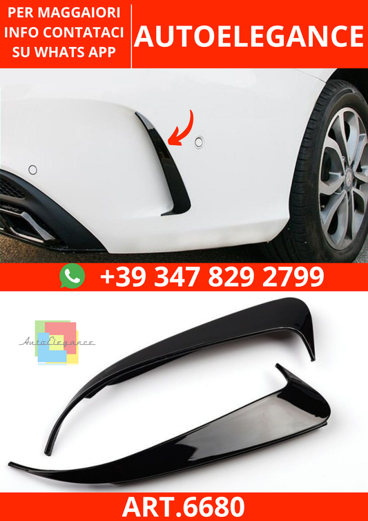 6680🔥AERO FLAPS NERI Anteriore adatto per Mercedes W177 Classe A🔥