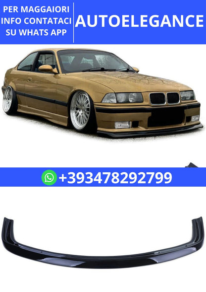 💫Splitter Anteriore Lip FATLIP Black Gloss adatto per BMW Serie 3 E36 90-99💫