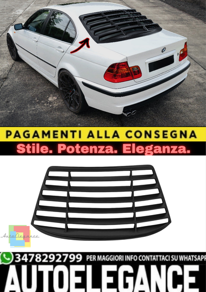 🔥Louver Posteriore in ABS Nero per BMW Serie 3 E46 Berlina (1998–2005)🔥