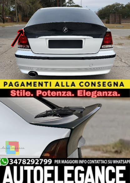 🔥Spoiler Posteriore in ABS per BMW Serie 3 E46 Berlina (1998–2005)🔥