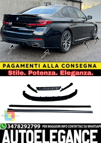 🔥Set Splitter in ABS Nero Lucido per BMW Serie 5 G30 (2017–2023) 🔥