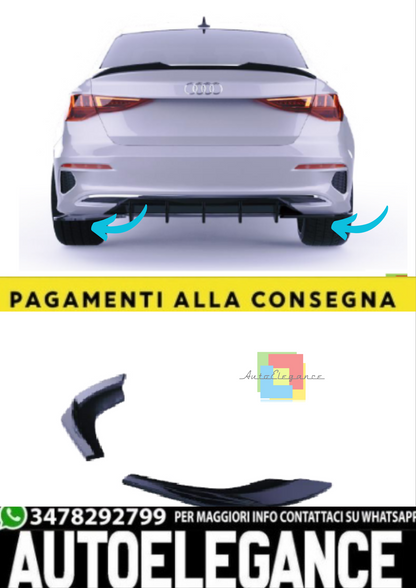 💫Splitter Laterali Posteriori (2 Pezzi) per Audi A3 8Y Sedan (2020–2024) 💫