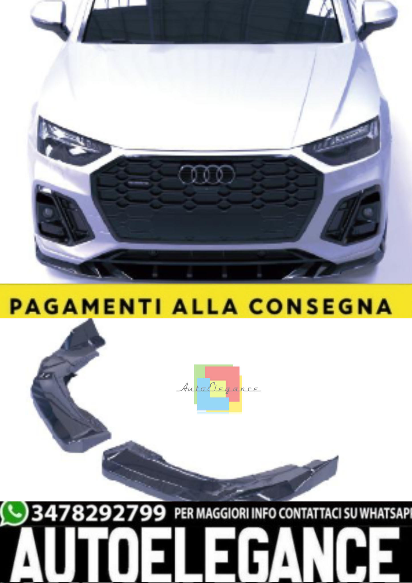 💫Splitter Posteriori Laterali (2 Pezzi) per Audi SQ5 / Q5 S-Line SUV & Sport 💫