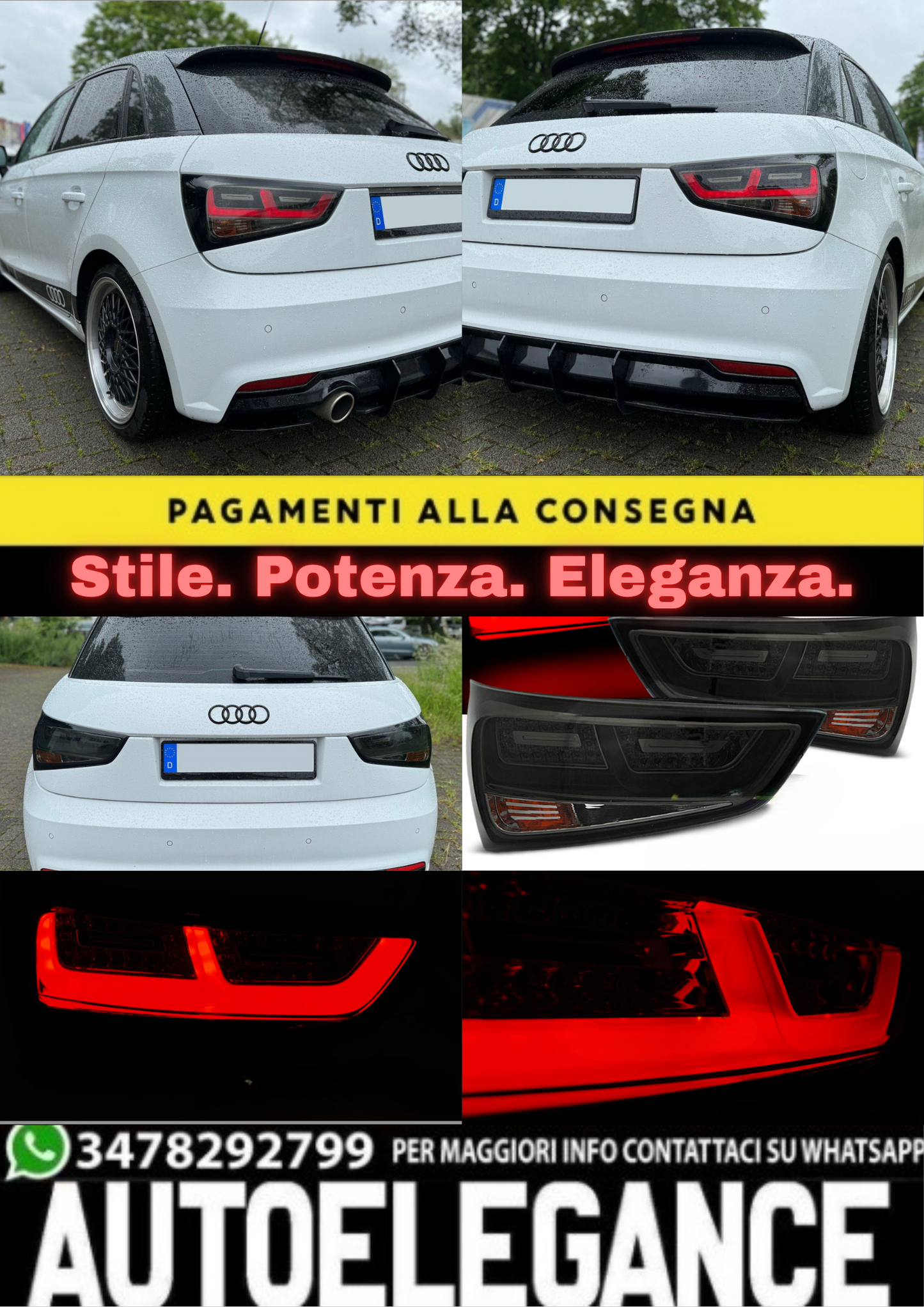 ✨ FARI POSTERIORE ADATTO PER AUDI A1 2010-12.2014 ✨