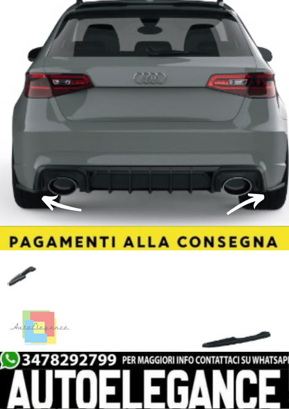 💫Splitter Laterali Posteriori per Audi RS3 8V Sportback (2015–2016) 💫