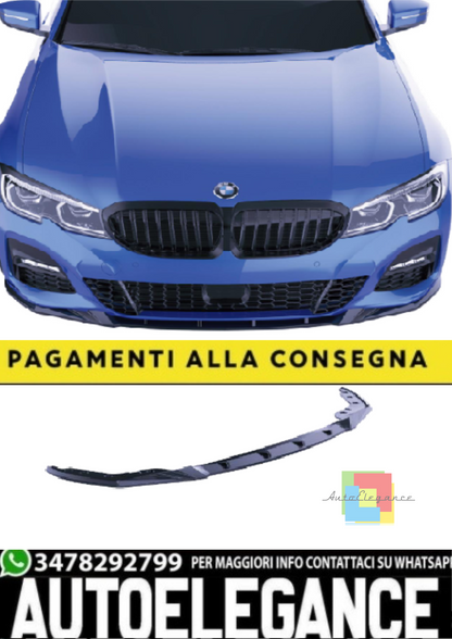 💫Splitter Anteriore per BMW Serie 3 G20/G21 M-Pack (2018–2022) – Nero Lucido💫