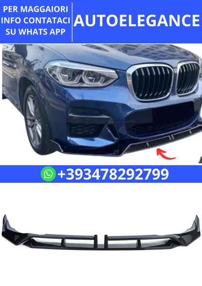 💫Spoiler anteriore Lip Performance Black Gloss adatto per BMW X3 G01 da 21💫