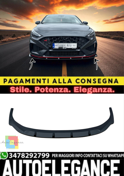 🔥Splitter Anteriore in ABS Nero Lucido per Hyundai i30🔥