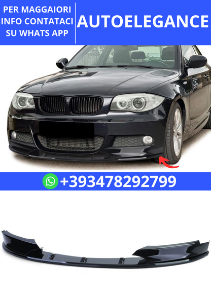 💫Spoiler anteriore Lip Performance Black Gloss adatto per BMW Serie 1 E82 E88💫