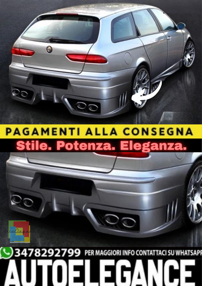 ✨Paraurti Posteriore in ABS per Alfa Romeo 156 Berlina / Sportwagon (1997–2006)✨