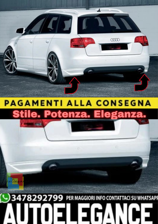 ✨Splitter Posteriore  in ABS per Audi A4 B7 (2004–2008)✨