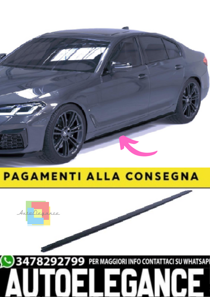 💫Minigonne Laterali per BMW Serie 5 G30/G31 M-Pack (2017–2023) – Nero Lucido💫