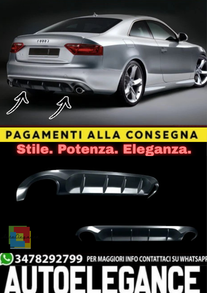 ✨Diffusore Posteriore in ABS per Audi A5 – Sottoparaurti Sportivo✨